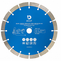 Диск алмазный DCUT DS-PL 230X2.5TX15WX16SX22.23MM